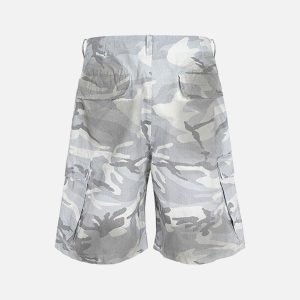 Concert Outfit Drawstring Camouflage Cargo Shorts
