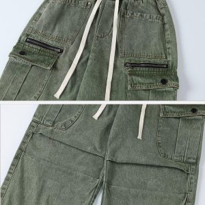 Concert Outfit Drawstring Loose Cargo Jeans