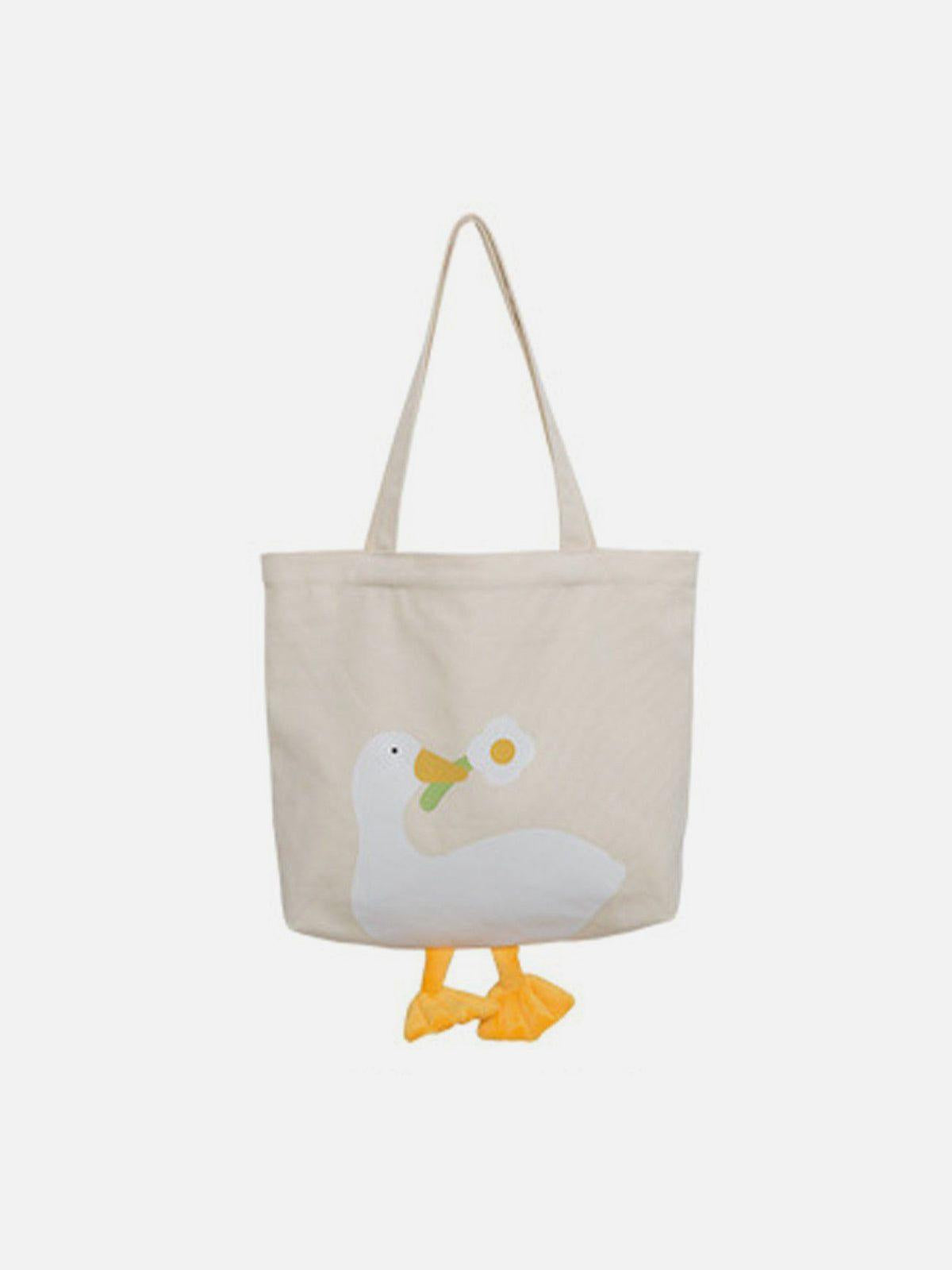 Concert Outfit Duck Flower Canvas Bag Concert Outfit Duck Flower Canvas Bag