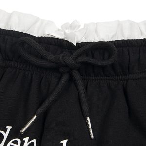 Concert Outfit Elastic Letter Double Waist Shorts