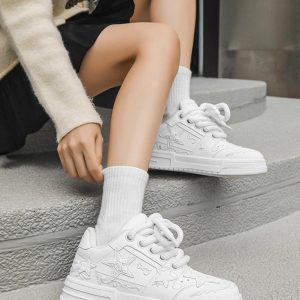 Concert Outfit Embossed Stars Casual Board Shoes