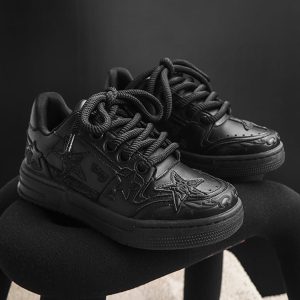 Concert Outfit Embossed Stars Casual Board Shoes