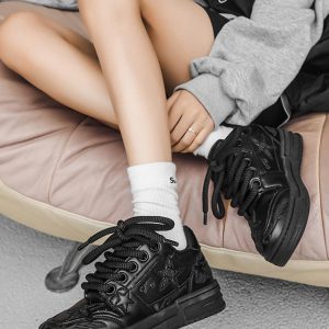 Concert Outfit Embossed Stars Casual Board Shoes
