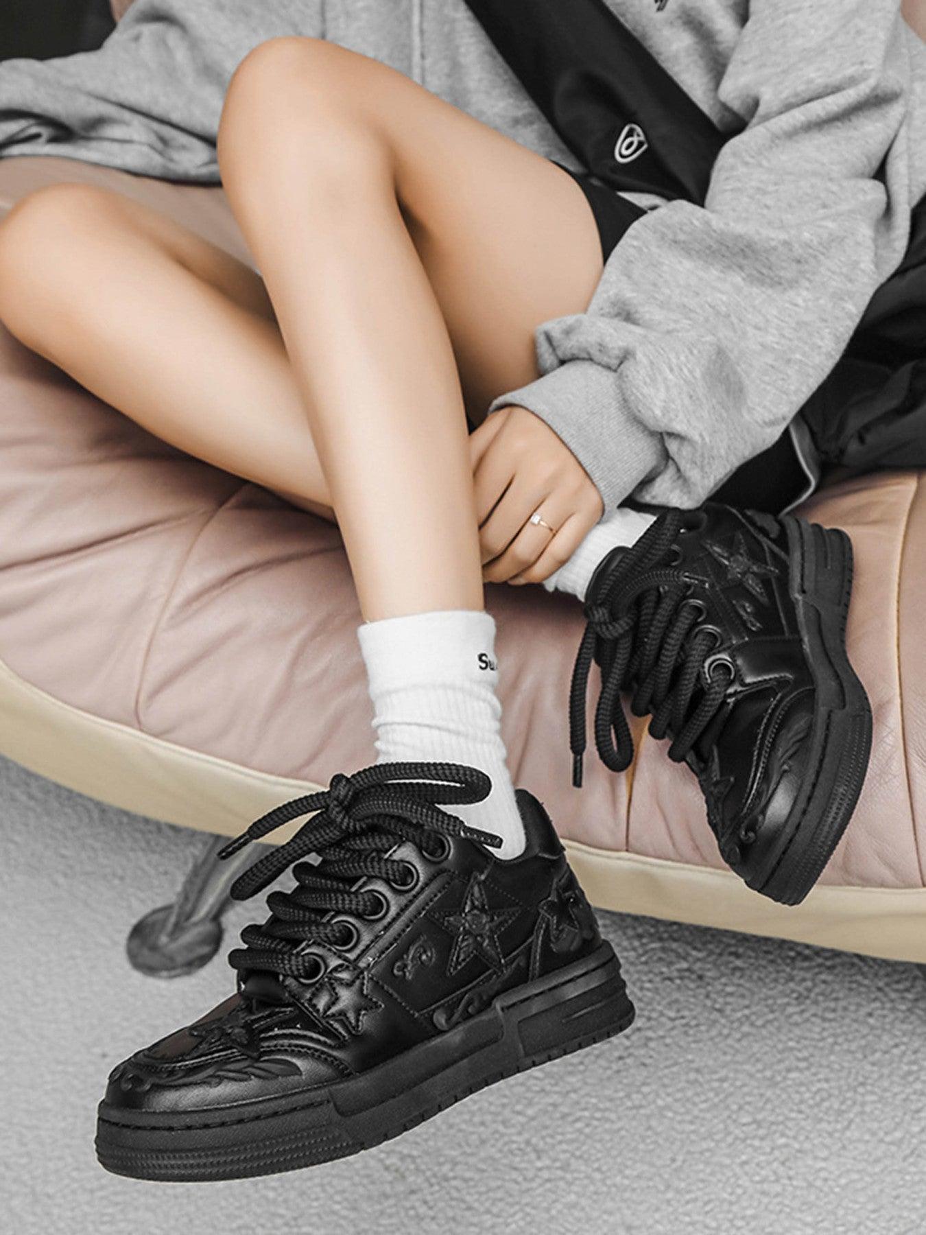 Concert Outfit Embossed Stars Casual Board Shoes Concert Outfit Embossed Stars Casual Board Shoes