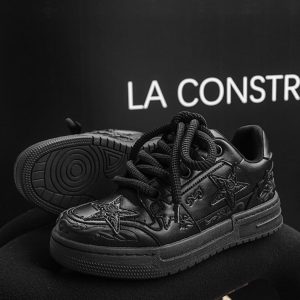 Concert Outfit Embossed Stars Casual Board Shoes