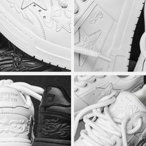 Concert Outfit Embossed Stars Casual Board Shoes