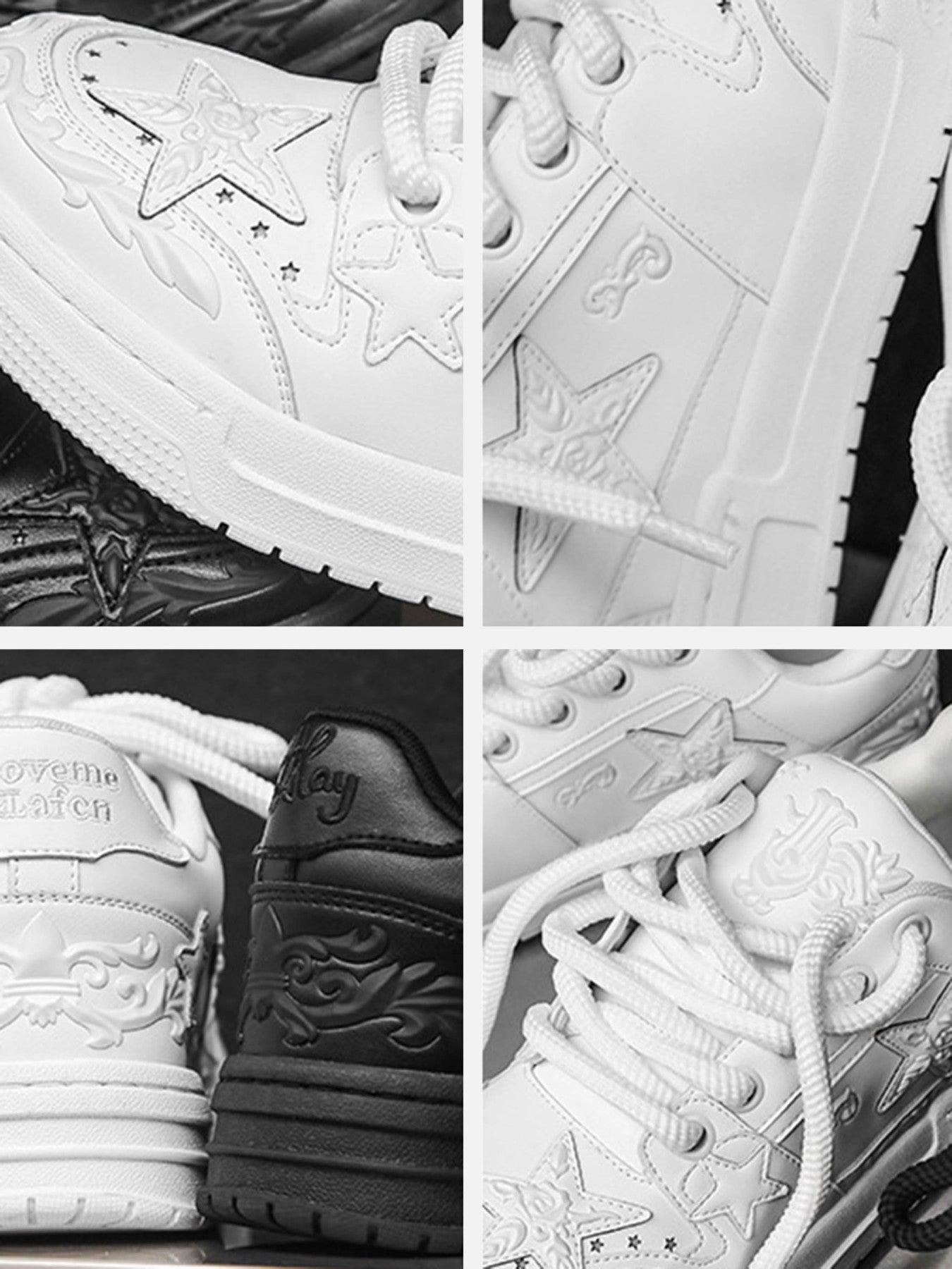 Concert Outfit Embossed Stars Casual Board Shoes Concert Outfit Embossed Stars Casual Board Shoes