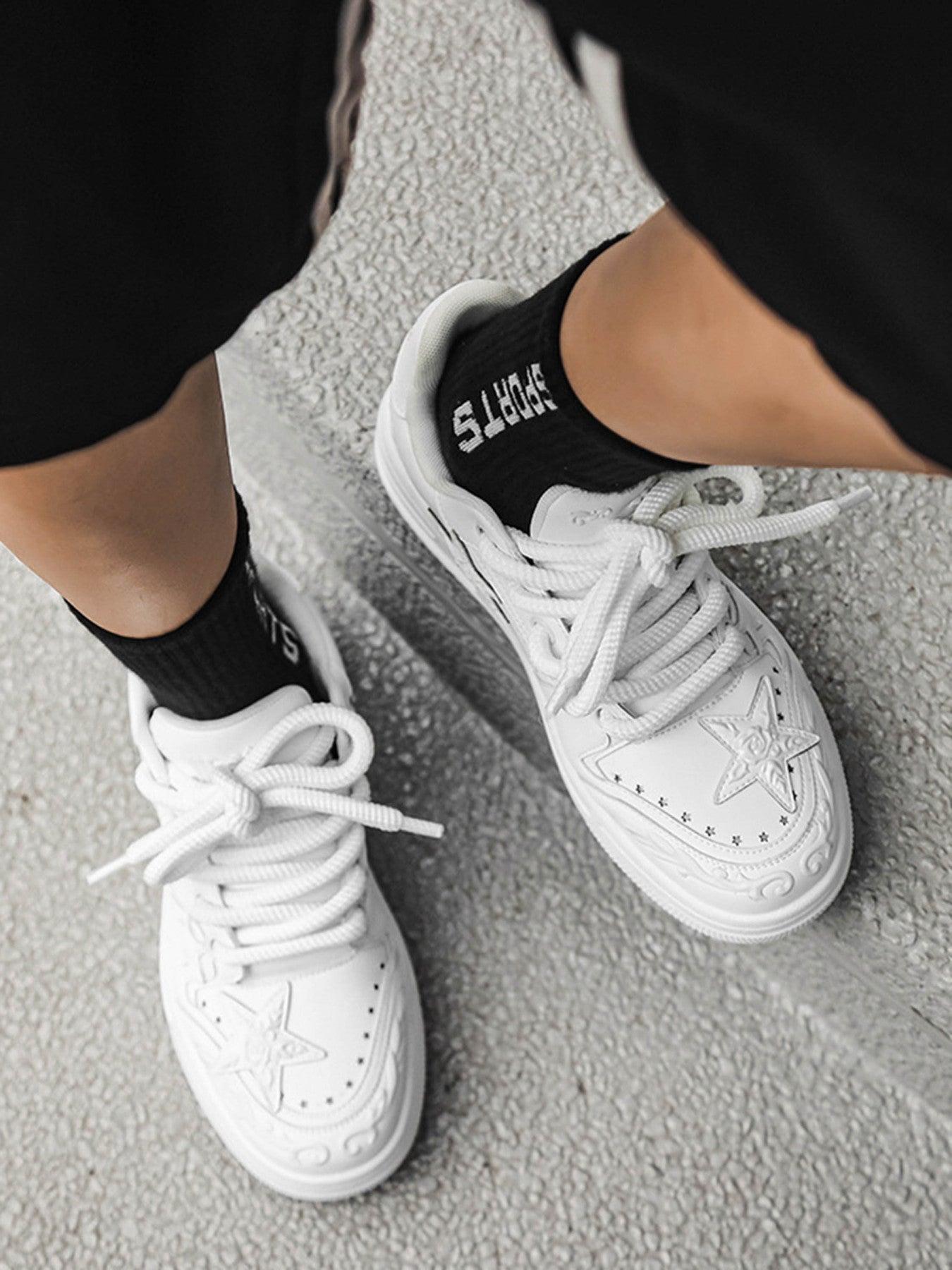 Concert Outfit Embossed Stars Casual Board Shoes Concert Outfit Embossed Stars Casual Board Shoes