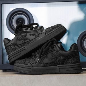 Concert Outfit Embossed Stars Casual Board Shoes
