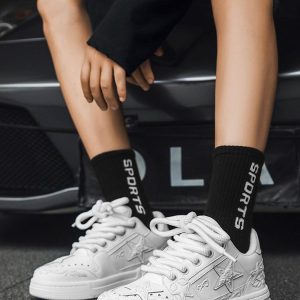 Concert Outfit Embossed Stars Casual Board Shoes