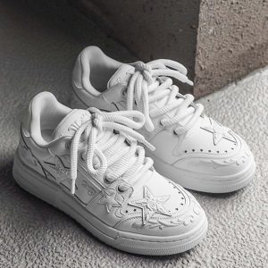 Concert Outfit Embossed Stars Casual Board Shoes