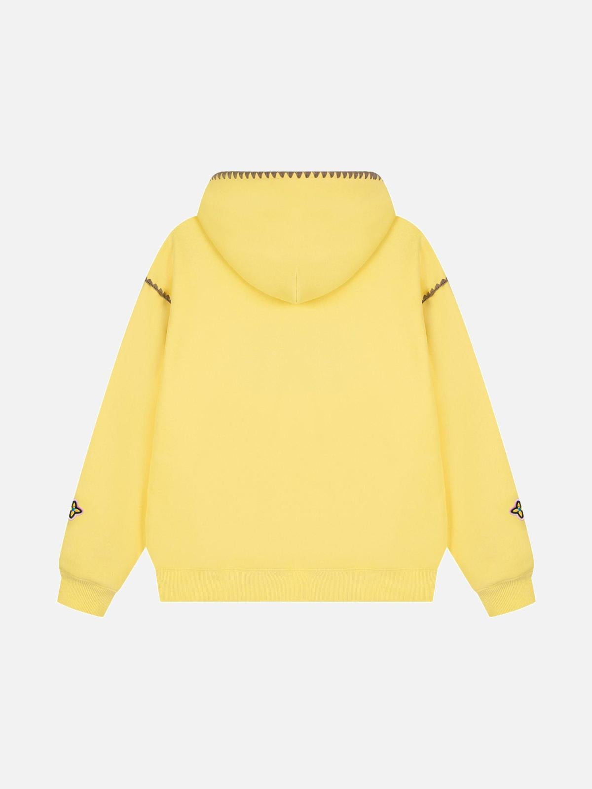 Concert Outfit Embroidered Contrast Check Hoodie Concert Outfit Embroidered Contrast Check Hoodie