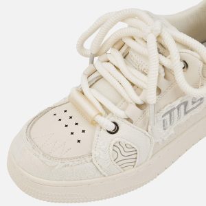 Concert Outfit Embroidered Letter Shoes