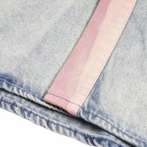 Concert Outfit Embroidered Patch Denim Shirt