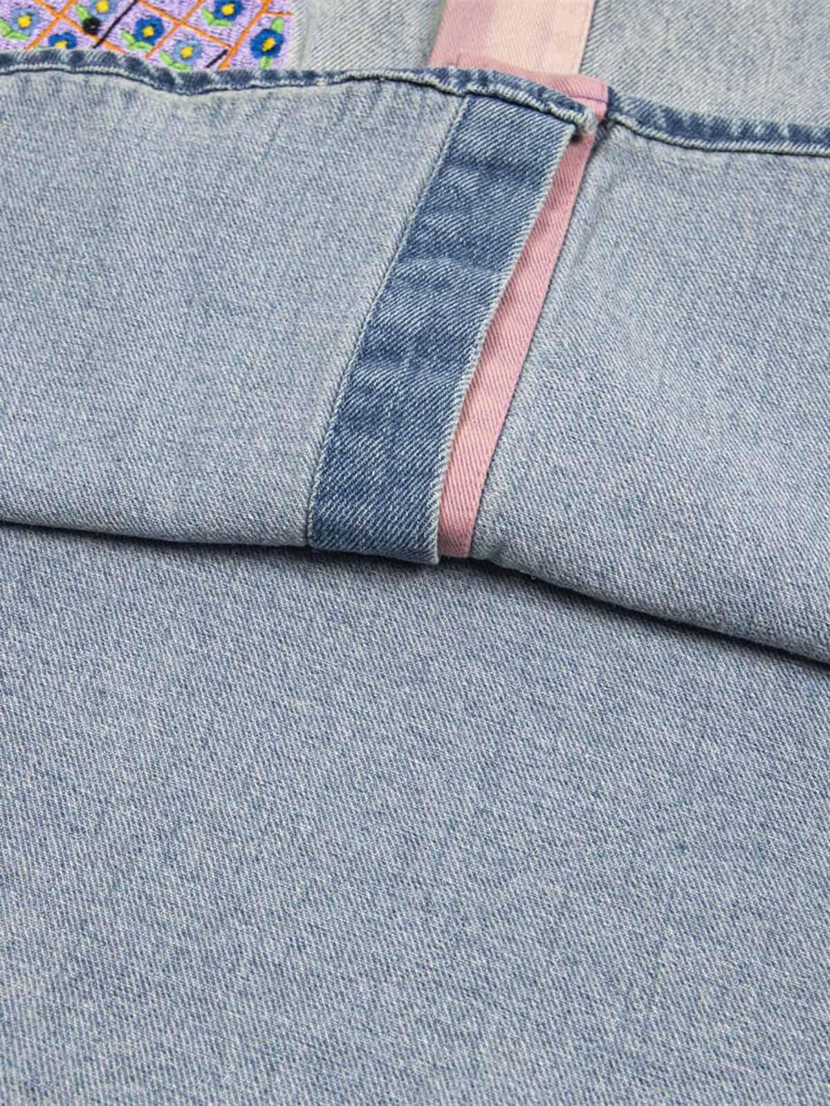 Concert Outfit Embroidered Patch Denim Shirt Concert Outfit Embroidered Patch Denim Shirt