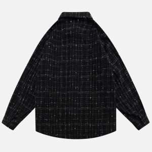 Concert Outfit Embroidered Plaid Shirt