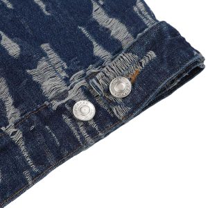 Concert Outfit Embroidered Washed Denim Hoodie