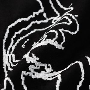 Concert Outfit Embroidery Abstract Face Tee