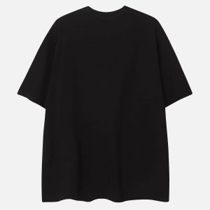 Concert Outfit Embroidery Abstract Face Tee