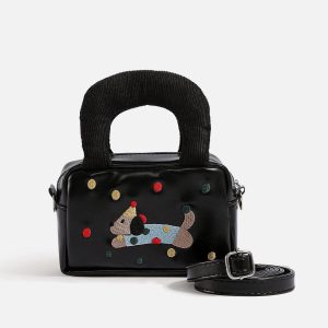 Concert Outfit Embroidery Cartoon Dog Bag