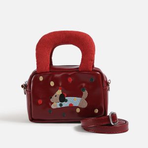 Concert Outfit Embroidery Cartoon Dog Bag