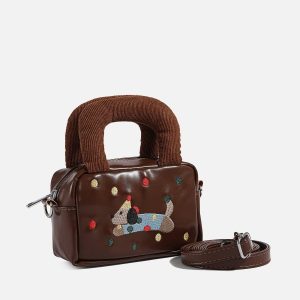 Concert Outfit Embroidery Cartoon Dog Bag