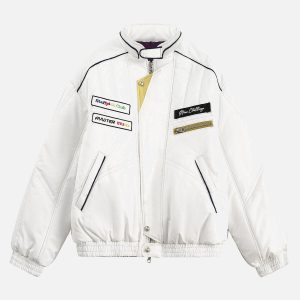 Concert Outfit Embroidery Double-Ended Zipper Bomber Jacket