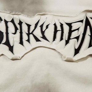 Concert Outfit Embroidery Spots Zip-Up Hoodie