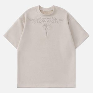 Concert Outfit Embroidery Suede Tee