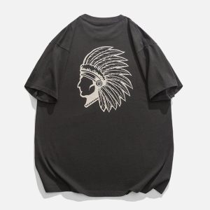 Concert Outfit Ethnic Dress Portrait Print Tee