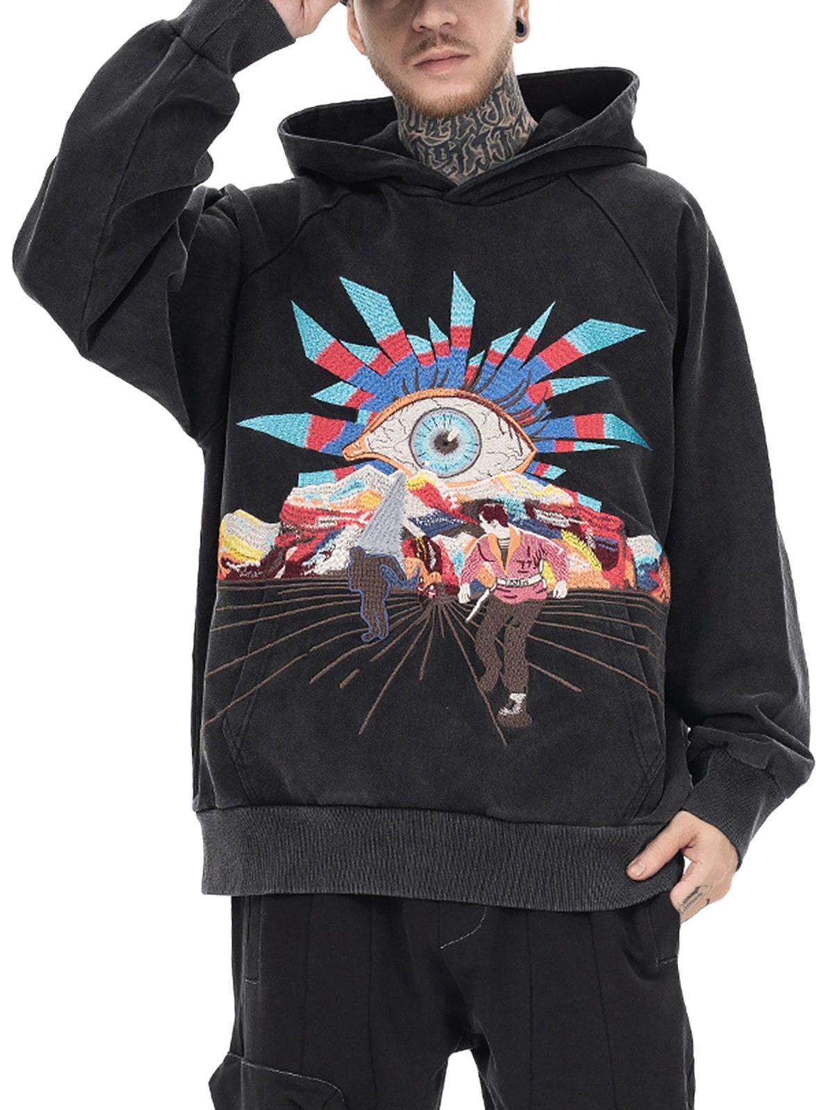 Concert Outfit Evil Eye Embroidered Hoodie Concert Outfit Evil Eye Embroidered Hoodie