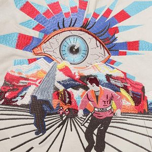 Concert Outfit Evil Eye Embroidered Hoodie