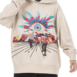 Concert Outfit Evil Eye Embroidered Hoodie