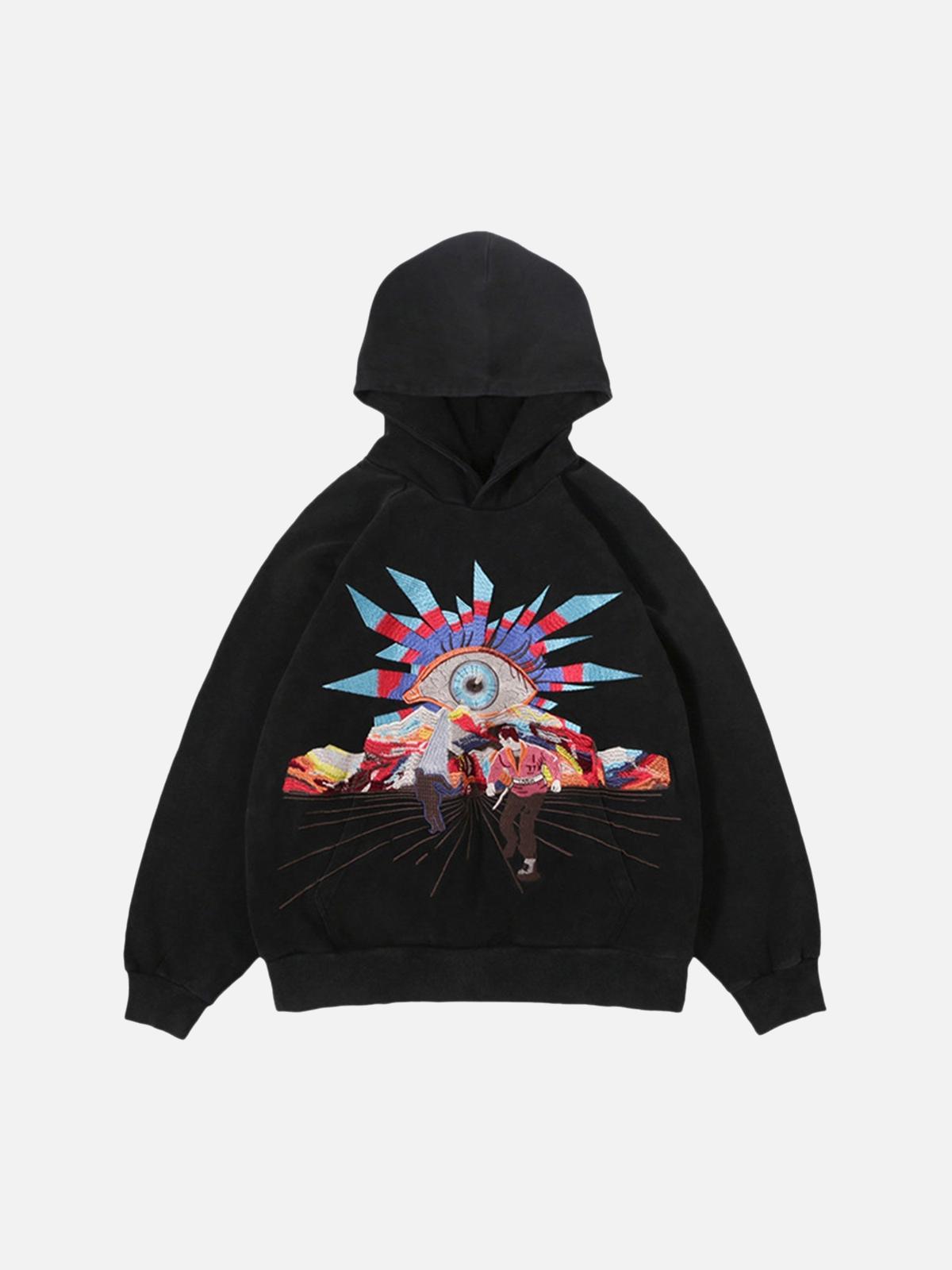 Concert Outfit Evil Eye Embroidered Hoodie Concert Outfit Evil Eye Embroidered Hoodie