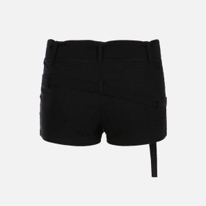 Concert Outfit Eyelet Solid Color Shorts