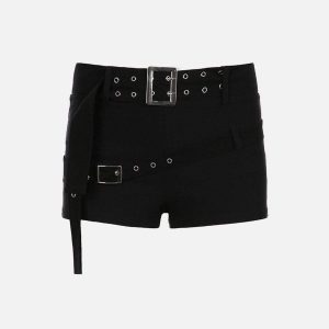Concert Outfit Eyelet Solid Color Shorts