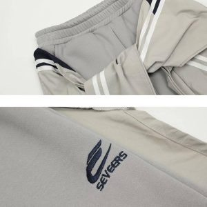 Concert Outfit Fake Two-Piece Drawstring Sweatpants