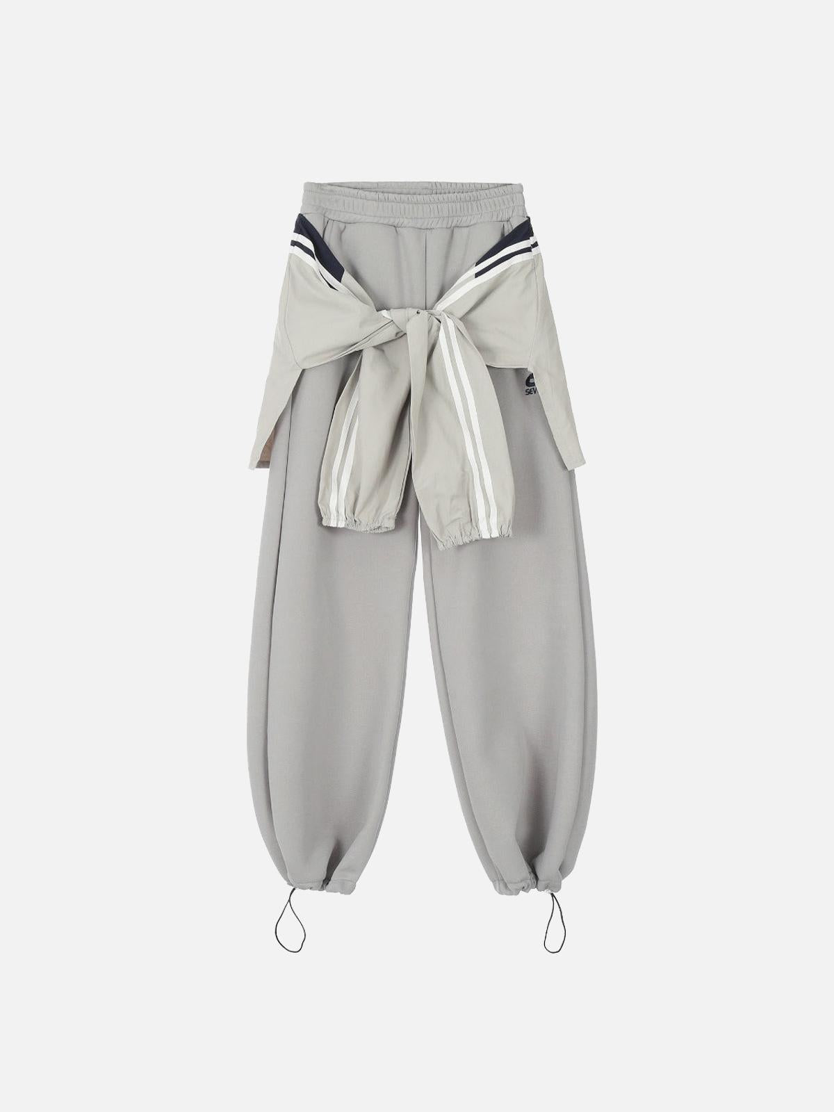 Concert Outfit Fake Two-Piece Drawstring Sweatpants Concert Outfit Fake Two-Piece Drawstring Sweatpants