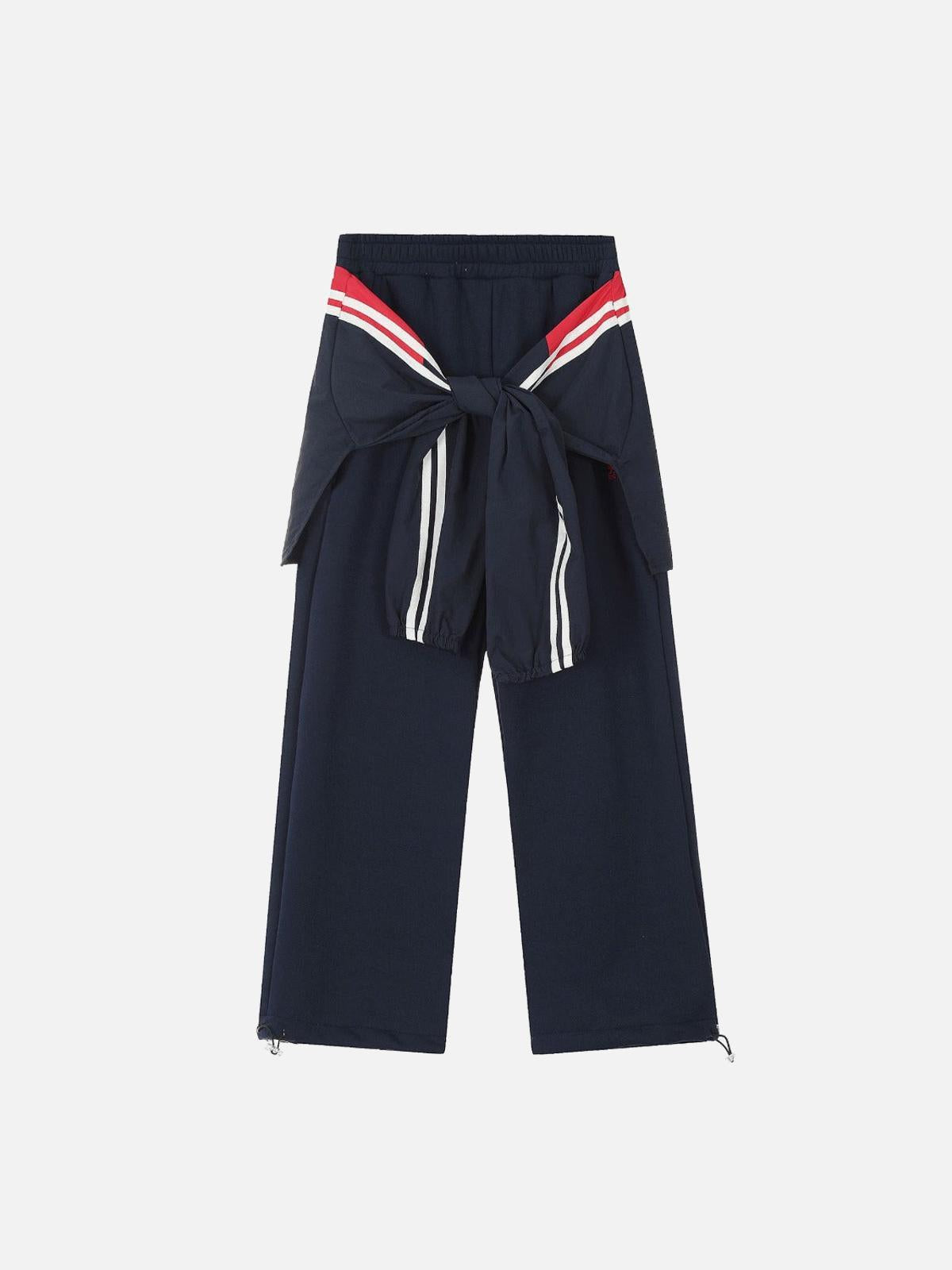 Concert Outfit Fake Two-Piece Drawstring Sweatpants Concert Outfit Fake Two-Piece Drawstring Sweatpants