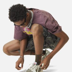 Concert Outfit Fallen Leaf Camouflage Pocket Workwear Shorts