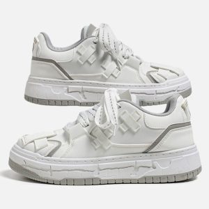 Concert Outfit Fashionable And Versatile Thick-Soled Board Shoes