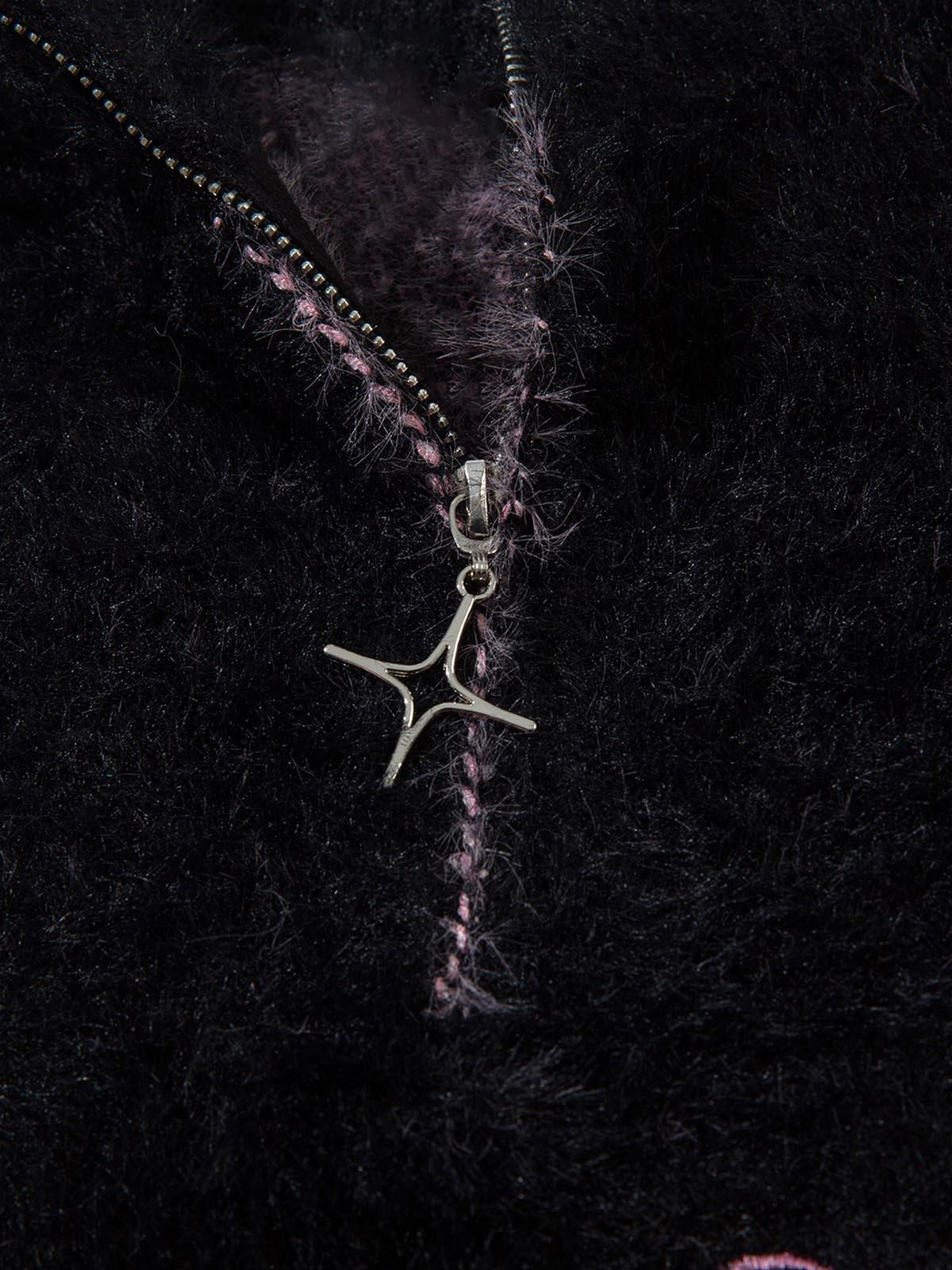 Concert Outfit Faux Mink Butterfly Zip Up Turtle Neck Sweater Concert Outfit Faux Mink Butterfly Zip Up Turtle Neck Sweater