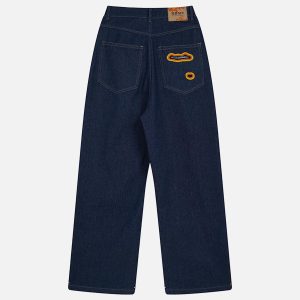 Concert Outfit Flame-Scarred Towel Embroidered Jeans