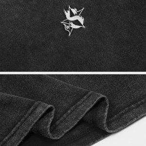 Concert Outfit Flame Star Print Washed Tee