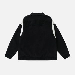 Concert Outfit Flocking Letters Tweed Varsity Jacket