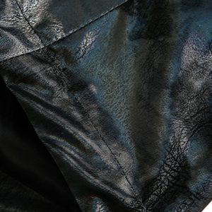 Concert Outfit Floral Stand Collar Leather Jacket