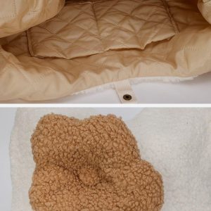 Concert Outfit Flower Sherpa Bag