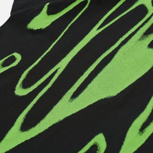 Concert Outfit Fluorescent Irregular Printing Tee