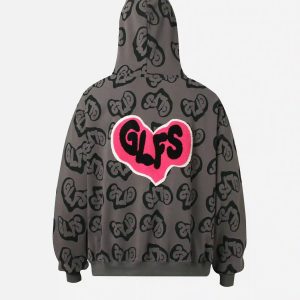 Concert Outfit Foam Heart Hoodie