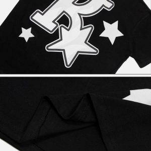 Concert Outfit Foam Printing Star Tee